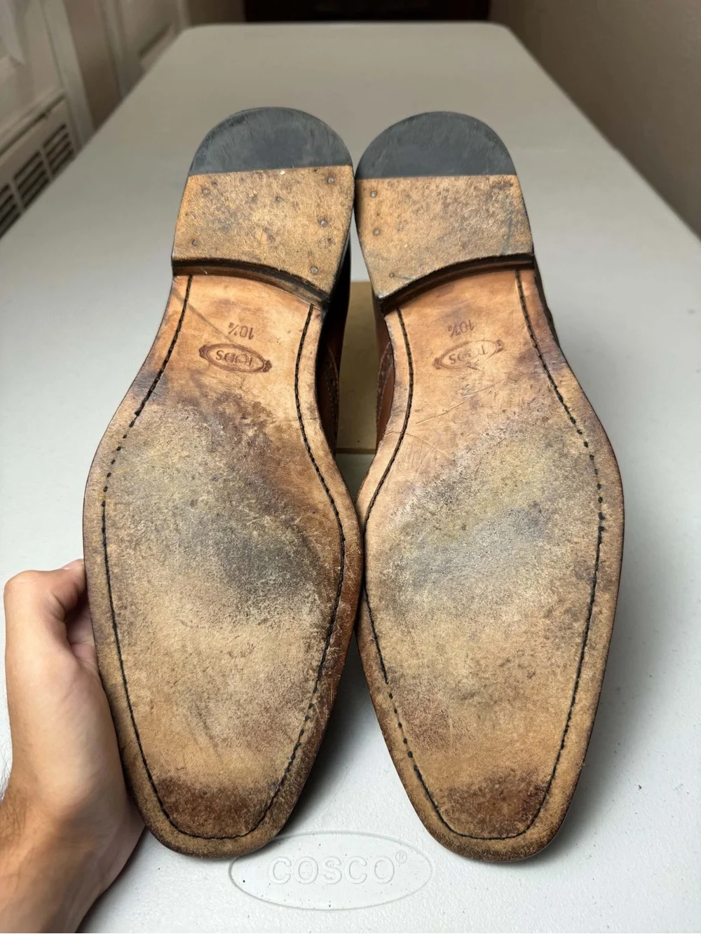 Tod's brown leather wingtip brogue dress shoes. Sz 10.5